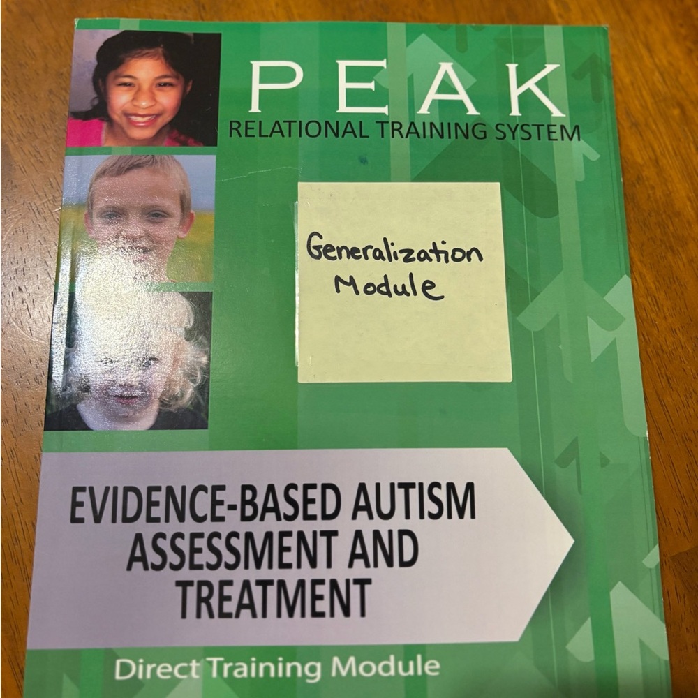 PEAK Generalization module -Evidence-based autism assessment and treatment book